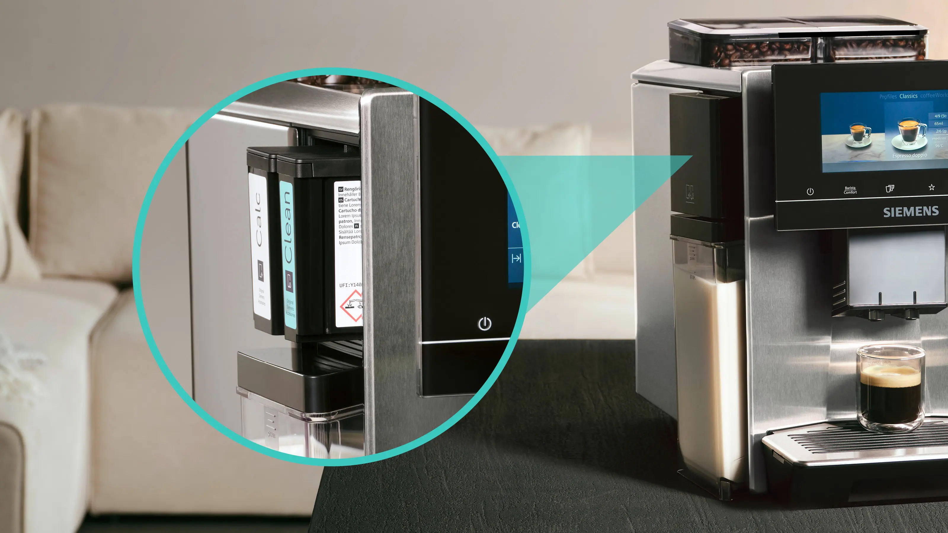 Kaffeevollautomat EQ900 plus aus Edelstahl