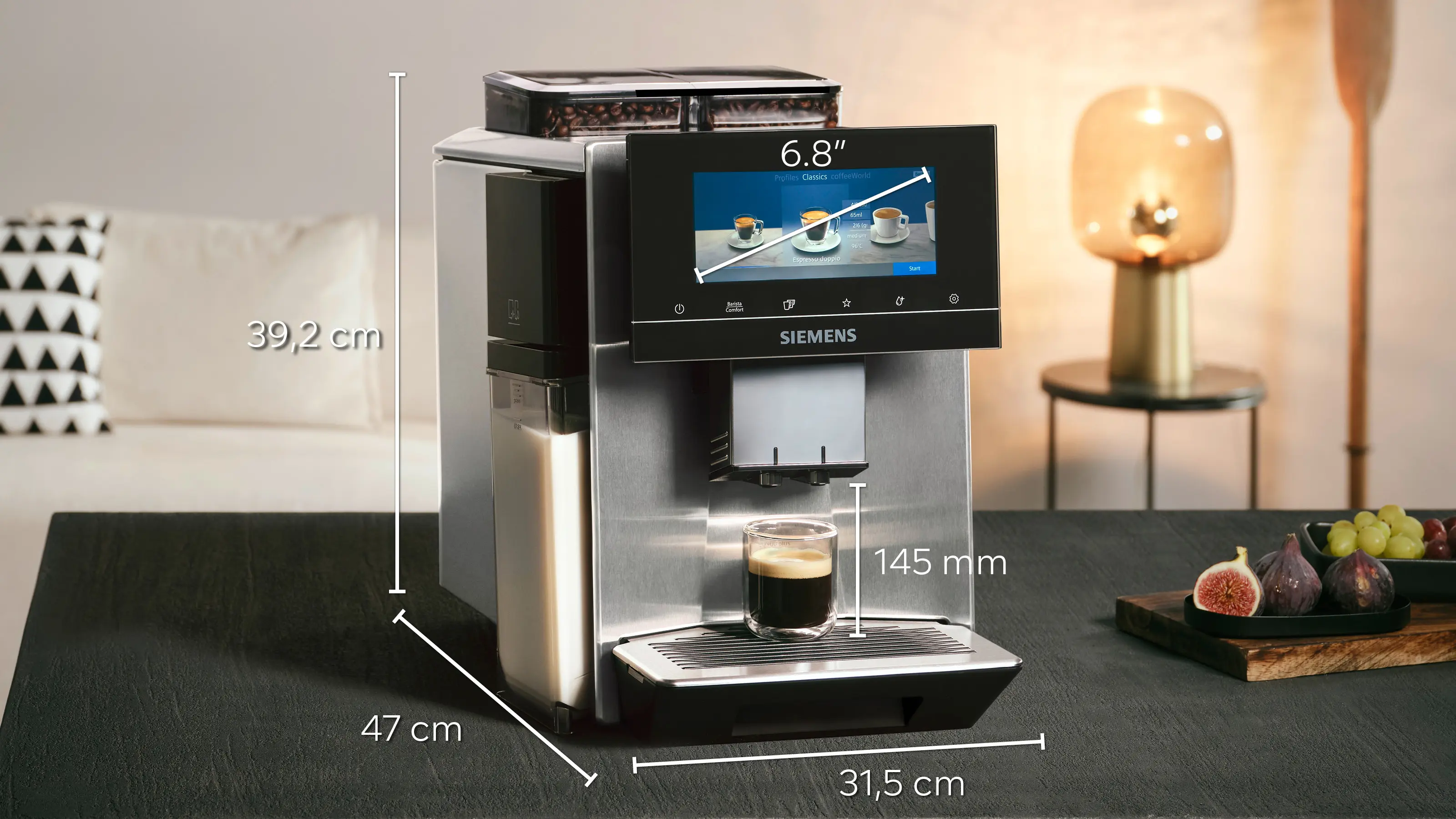 Kaffeevollautomat EQ900 plus aus Edelstahl